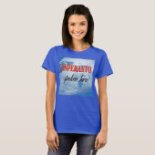 エスペラ話ントここ曇り地球 Tシャツ (正面フル)