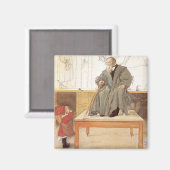 エスボルジンと彼女の祖父（女の子と祖父） マグネット (正面/裏面)