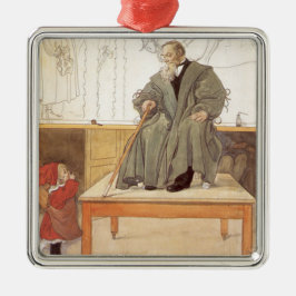 エスボルジンと彼女の祖父（女の子と祖父） メタルオーナメント