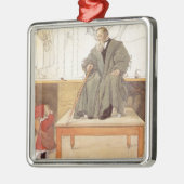 エスボルジンと彼女の祖父（女の子と祖父） メタルオーナメント (左)