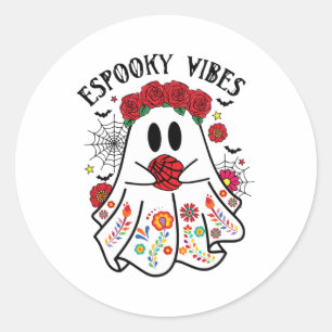 エスポオキービーブハロウィーン幽霊メキシカンチャスポック ラウンドシール