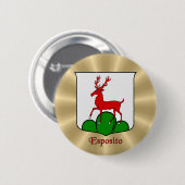 エスポジトヒストリカルシールドオンゴールデン日が差すこと 缶バッジ (正面&裏面)