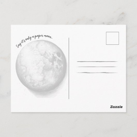 エスメレー紙ムーンガール、ヴィンテージ写真ジャズ ポストカード (裏面)