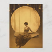 エスメレー紙ムーンガール、ヴィンテージ写真ジャズ ポストカード (正面)