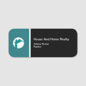 エスモダンテ実在ートティール（緑がかった色）（白い黒の名前のバッジ） 名札 (正面)