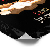 エスモーレバーキャンピングバースデーパーティーサイン ポスター (角)