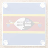 エスワティニの国旗 ガラスコースター (裏面)