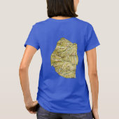 エスワティニの旗と地図のTシャツ Tシャツ (裏面)