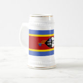 エスワティニの旗 ビールジョッキ (正面左)