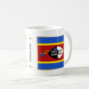 エスワティニ国旗+マップマグ コーヒーマグカップ