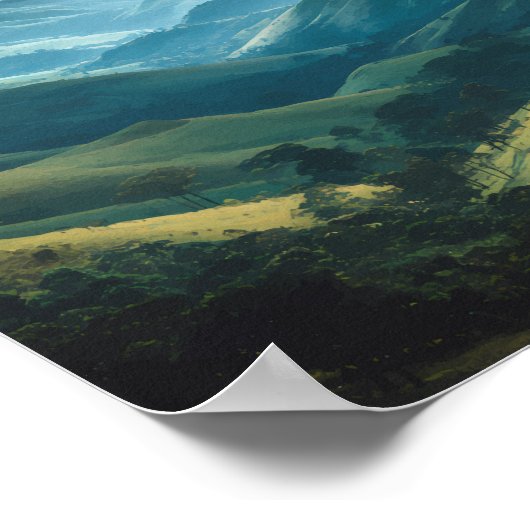 エスワティーニイラストレーショントラベルアートヴィンテージ ポスター (角)