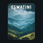 エスワティーニイラストレーショントラベルアートヴィンテージ マグネット<br><div class="desc">Eswatiniレトロベクトル旅行デザイン。南アフリカの小さくて文化的に豊かな王国であるエスワティーニは、その伝統鮮やか、野生生物保護区、風光明媚な高地で知られている。</div>