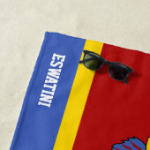 エスワティーニ国旗の素晴らしい愛国心 ビーチタオル (インサイチュ)