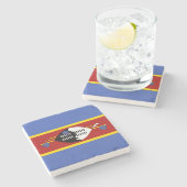 エスワティーニ国旗（スワジランド） ストーンコースター (横)