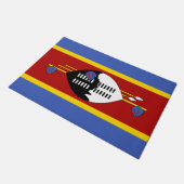 エスワティーニ国旗（スワジランド） ドアマット (アングル)