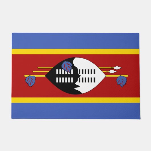 エスワティーニ国旗（スワジランド） ドアマット (正面)