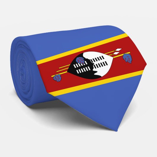 エスワティーニ国旗（スワジランド） ネクタイ (ロール)