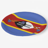 エスワティーニ国旗（スワジランド） ペーパープレート (アングル)