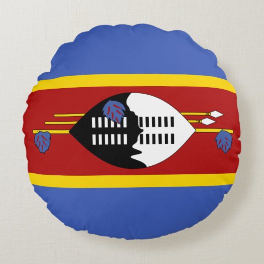 エスワティーニ国旗 ラウンドクッション (正面)
