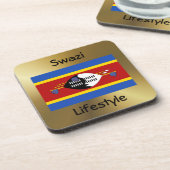 エスワティーニ国旗+文字コースター コースター (左側)