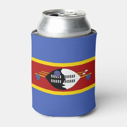 エスワティーニ国旗 缶クーラー (缶正面)