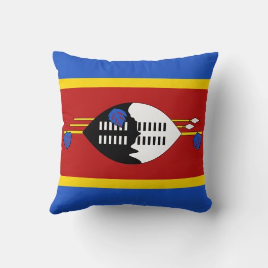 エスワティーニ国旗x旗まくら クッション (裏面)