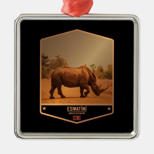 エスワティーニ メタルオーナメント (正面)