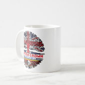 エスワティーニ・リスワティ英国の木のルーツ国旗 コーヒーマグカップ (正面左)