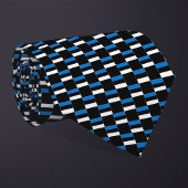 エス市松模様にトニア国旗のパターン ネクタイ