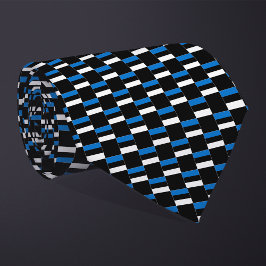 エス市松模様にトニア国旗のパターン ネクタイ