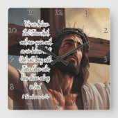 エス：死んだ、バラ、永遠の希望 スクエア壁時計 (正面)