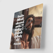 エス：死んだ、バラ、永遠の希望 スクエア壁時計 (傾斜)