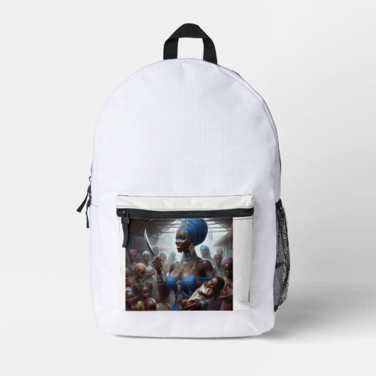 エズリーダンターバックパック プリントバックパック (正面)