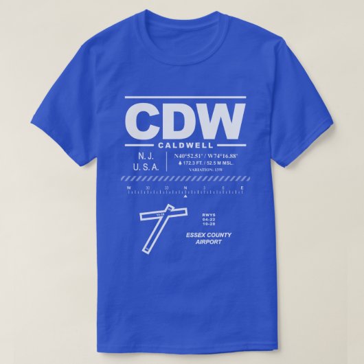 エセックスカウンティエアポートCDW Tシャツ (デザイン正面)