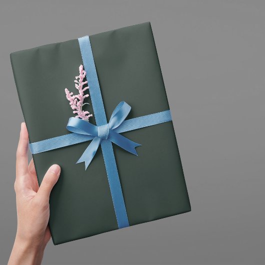 エセックスグリーン無地のカラー ラッピングペーパー