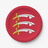 エセックス国旗の紙プレート ペーパープレート (正面)