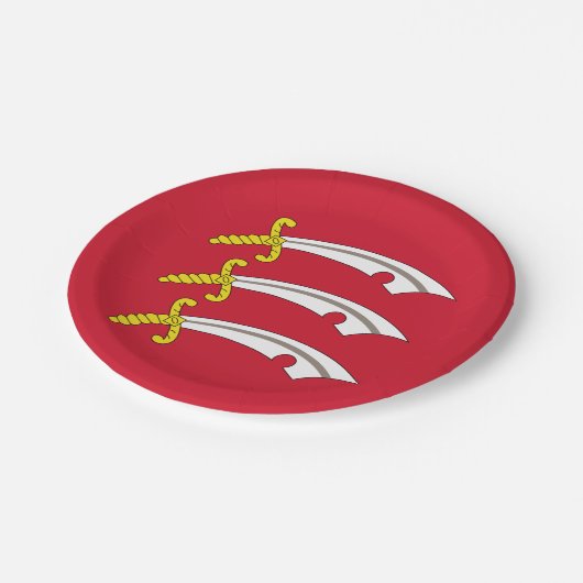 エセックス国旗の紙プレート ペーパープレート (アングル)