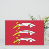 エセックス国旗（イギリス郡） 便箋 (スタンド正面)