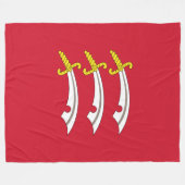 エセックス国旗 フリースブランケット (正面(横))