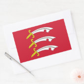 エセックス国旗 長方形シール (封筒)