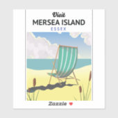 エセックス州の旅行ポスター：マージア島 シール (シート)