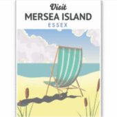 エセックス州の旅行ポスター：マージア島 シール (正面)