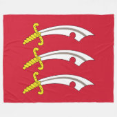 エセックス州旗 フリースブランケット (正面(横))