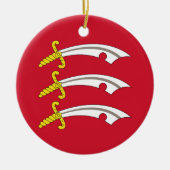 エセックス州旗（UK県） セラミックオーナメント (正面)