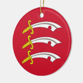 エセックス州旗（UK県） セラミックオーナメント (左)