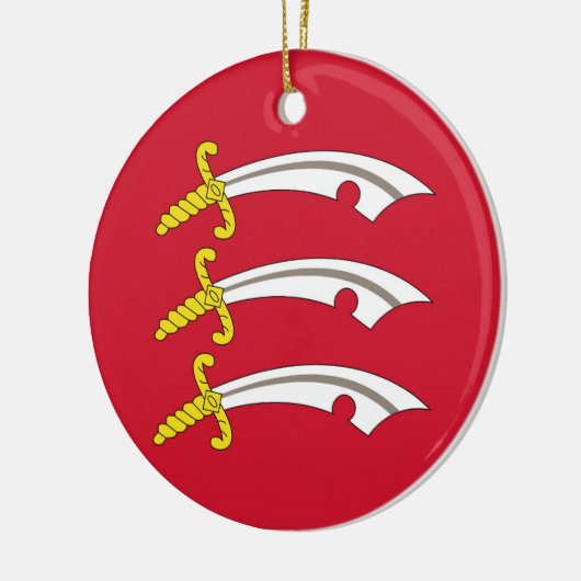 エセックス州旗(UK県) セラミックオーナメント (左)