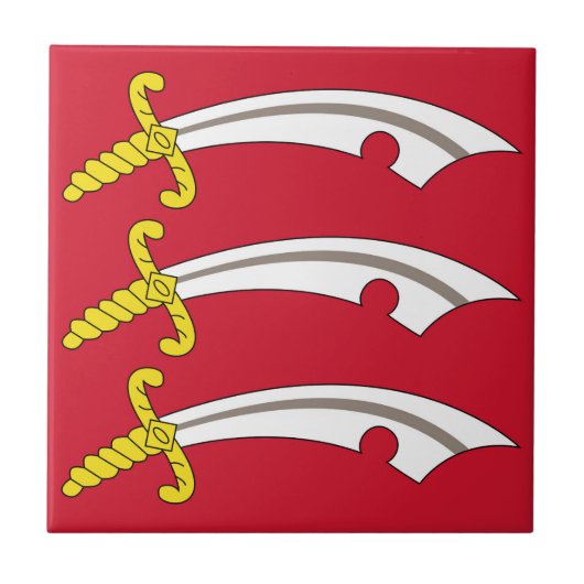 エセックス州旗（UK県） タイル (正面)