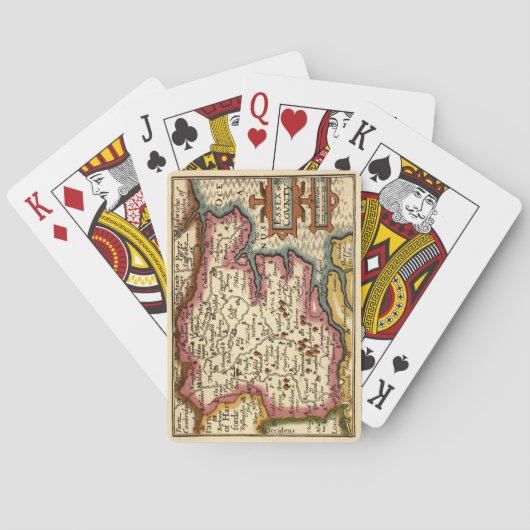 エセックス郡イングランド古古古古古古古美術館地図 トランプ (裏面)