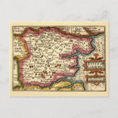 エセックス郡イングランド古古古古古古古美術館地図 ポストカード (正面)
