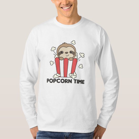 エセンの断層ポポおもしろいコーンの時間動物 Tシャツ (正面)